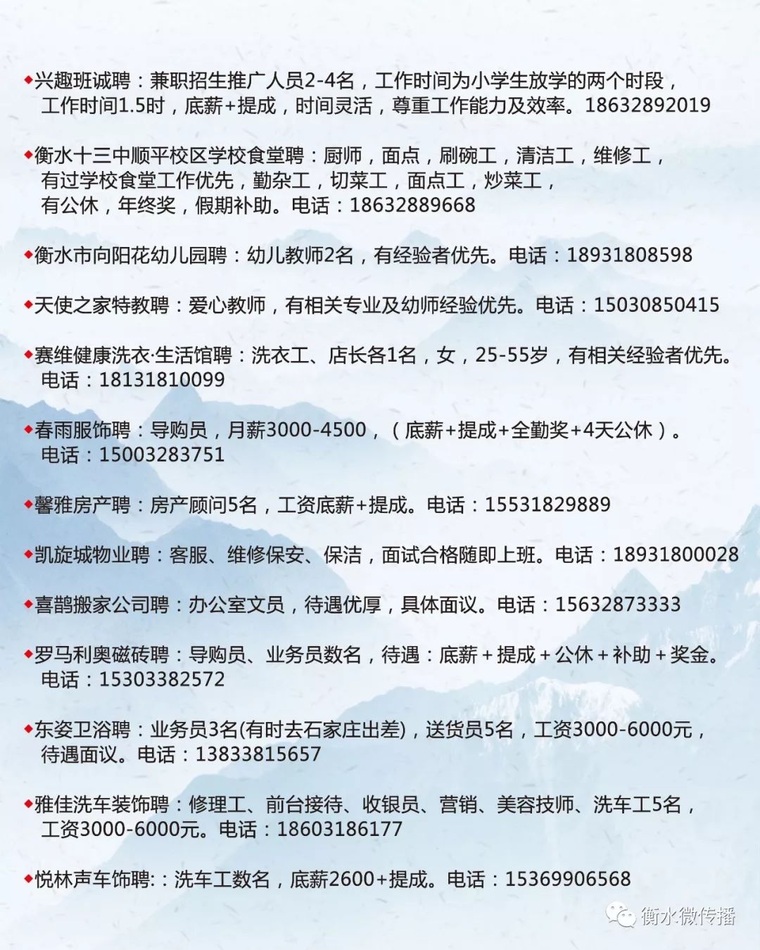 湖北孝昌最新职位招聘