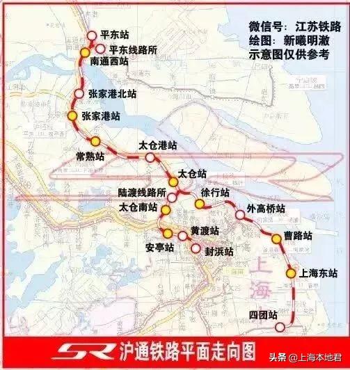 沪通铁路最新规划图