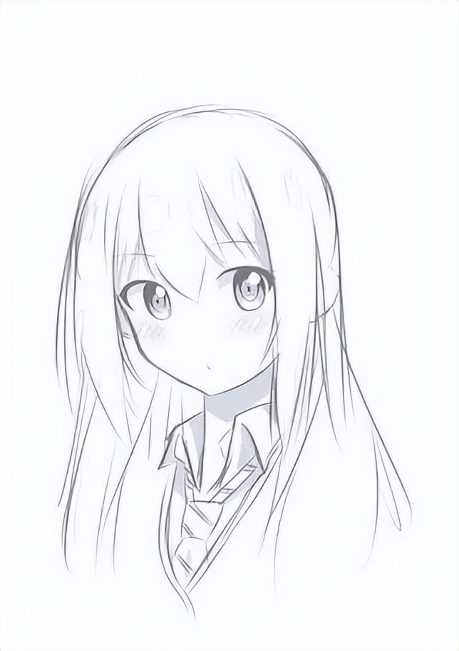 动漫美女素描