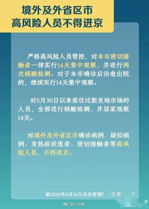北京疫情防控最新进出规定