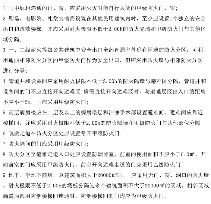 最新防火门规范要求